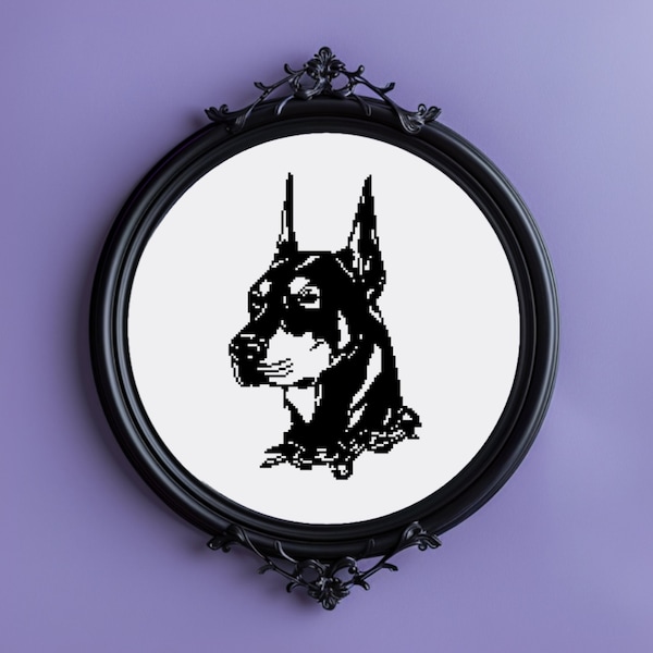Dog Cross Stitch Pattern: Tattoo Embroidery DIY (Digital Download PDF)