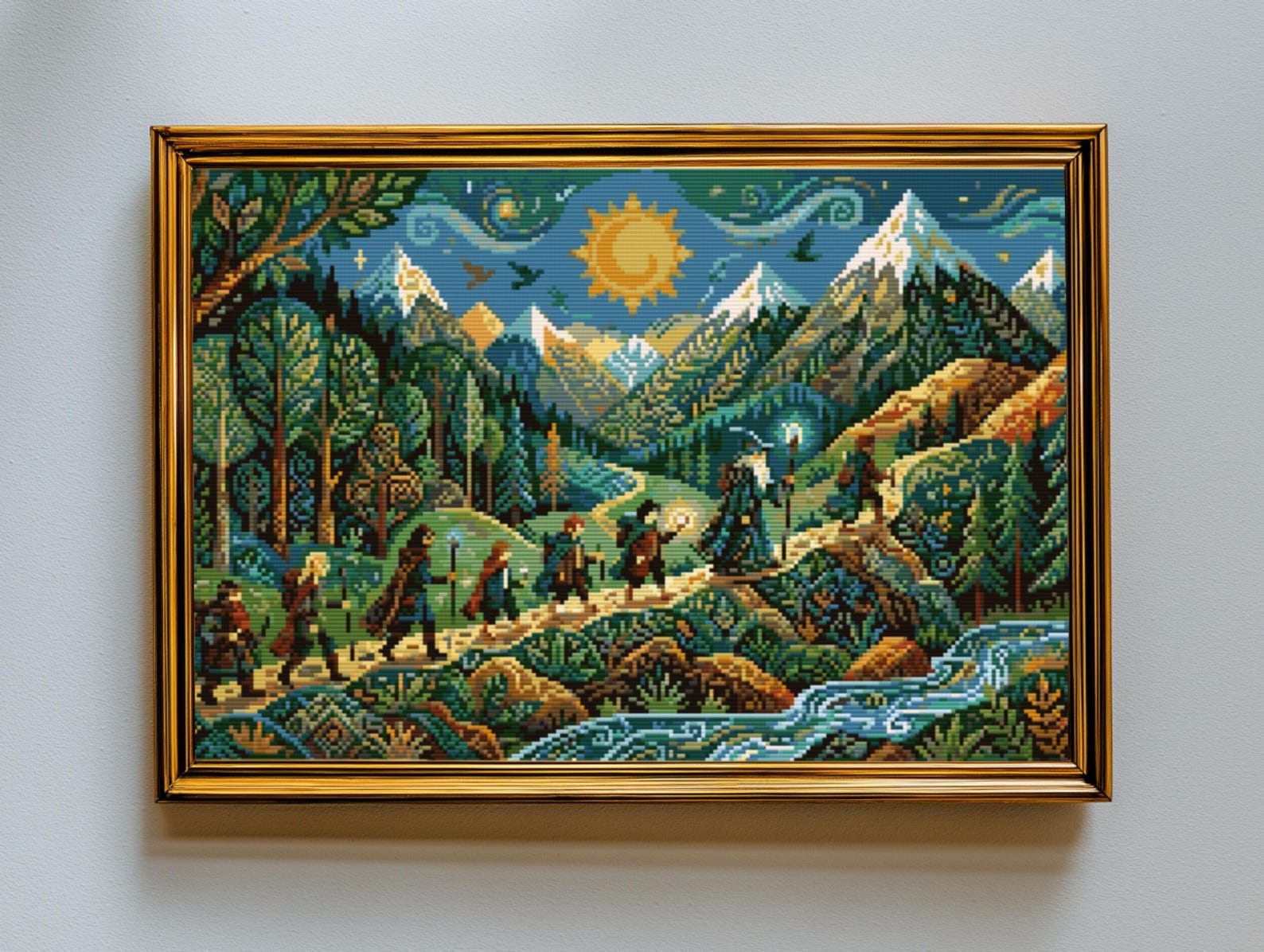 Hobbit Cross Stitch Pattern PDF, Tolkien Lord of the Rings Embroidery ...