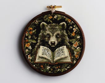 Tale Of A Bear Cross Stitch Pattern: Forest Animal Embroidery (Digital Download PDF) P219