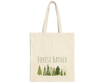 forest bather canvas tote bag