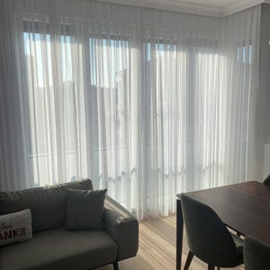 White Sheer Curtains. Handmade Pinch Pleats, Rod Pocket, Grommet/Eyelet, Hooks and Rings, Rod Pocket Options for Rods and Tracks,Custom Size