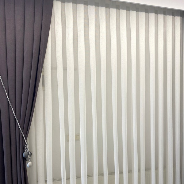 Premium Sheer Curtain for Living Room. Customizable, Pleated, Easy to Clean, No Ironing Required & Wrinkle Free Tulle, Various Sizes