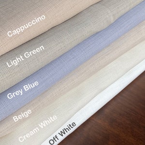 Linen Look Tablecloth, Custom Size Options Round,Rectangle,Square, Oval,OffWhite,Cream,Beige,GreyBlue,Cappuccino,Green,Napkins,Easy to Clean