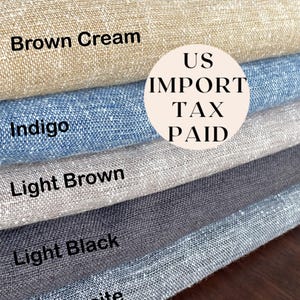 Mantel de lino lavado a la piedra: tamaño personalizado, redondo, rectangular, cuadrado, ovalado