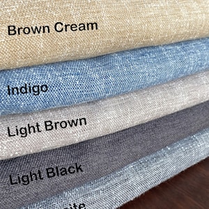 Linen Tablecloth, Color&Custom Size Options Round, Rectangle, Square, Oval, Black,Brown,Cream,Anthracite, Indigo, Custom TableCover, Napkins