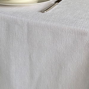 Linen Tablecloth with Color and Size Options.Round,Rectangle,Square & Pink,White,Brown, Cream, Grey Blue Custom Table Cover, Runner, Napkins