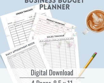 Business Planner Printable, Order tracker, Inventory log, Sales Record and Daily Appointment Book.