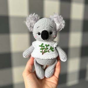 Koala Crochet Pattern Amigurumi koala pattern Handmade Toy Digital Pattern PDF English crocheted koala Amigurumi animals