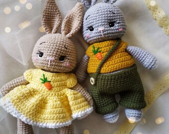 Crochet Rabbit Amigurumi Pattern: Bunny PDF Tutorial (English)