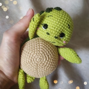 Turtle Crochet Pattern Amigurumi turtle pattern Handmade Toy Digital Pattern PDF English crocheted turtle Amigurumi sea Animal