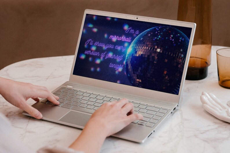 Mirrorball by Taylor Swift Themed Desktop Wallpaper Etsy