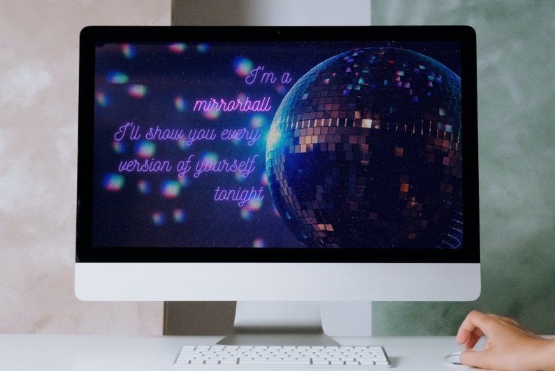 Mirrorball by Taylor Swift Themed Desktop Wallpaper Etsy