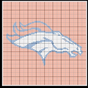 CO Denver Broncos Team Grid Pattern