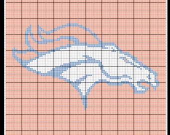 CO Denver Broncos Team Grid Pattern