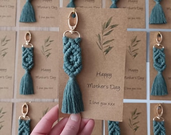 Bulk Personalized Macrame Keychains, Wedding Favors, Bridal Shower Favors, Baby Shower Favors, Custom Party Gifts