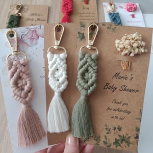 Macrame Keychain,Macrame keychain in Bulk,with or without card, Wedding Favors, Bridal Shower Gifts, Baby Shower Gifts, Birthday Gift