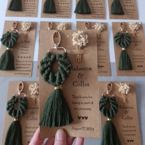 Custom Macrame Keychain: Boho Wedding Favor, Bridesmaid Proposal