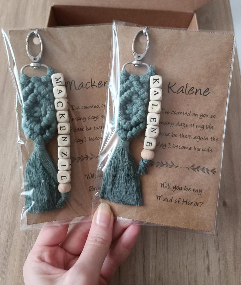 Customizable Macrame Name Keychain,Macrame Name Keychain, Personalized Name Keychain, Macrame Custom Name Keychain for Bridesmaids, Bridesmaid gift, Bridal Shower Favors, Bridesmaid Proposal, Matron of Honor Gifts , Bachelorette Gifts, Bridal Shower Gifts, Maid of Honor Gift, Be my Bridesmaid Gifts, Wedding Favors, Maid of Honor Gifts, Tie the Knot Gifts, Gift for Her, Gift For Friends, Macrame Name keychain, Bridesmaid Favors, Macrame Name Keyring, Beaded keychain, Name Keychain
