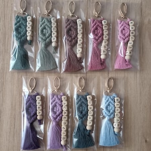 Macrame Keychain,Macrame Name Keychain, Personalized Name Keychain , Macrame Custom Name Keychain for Bridesmaids,  Bridesmaid gift , Bridal Shower Favors, Bridesmaid Proposal, Matron of Honor Gifts , Bachelorette Gifts, Bridal Shower Gifts, Maid of Honor Gift, Be my Bridesmaid Gifts, Church Gifts, Wedding Favors, Maid of Honor Gifts, Tie the Knot Gifts, Gift for Her, Gift For Friends, Macrame Name keychain, Bridesmaid Favors, mothers day gifts, gift for mother, womens day gifts, gift for women