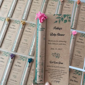 Plantable Seed Pen Shower Gifts-Eco-Friendly & Unique-Custom Seed Pencil Favors-Seed Pencil Wedding Favors-Personalized for Your Special Day