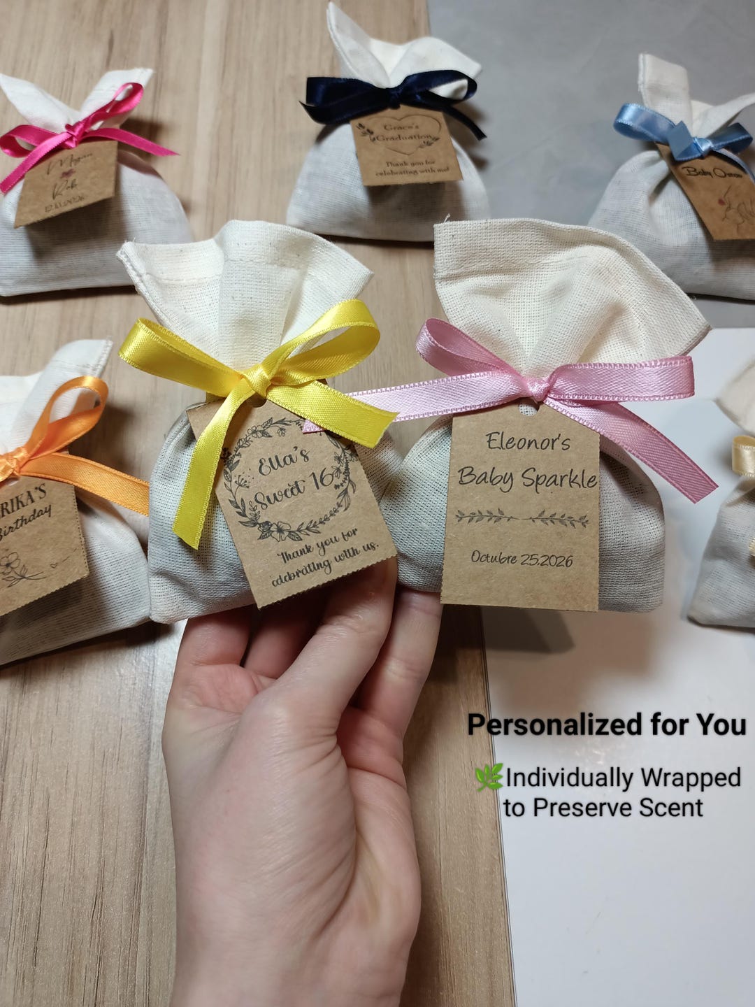 Personalized Lavender Sachets, Wedding Favors, Bulk Bridal Shower Gift ...