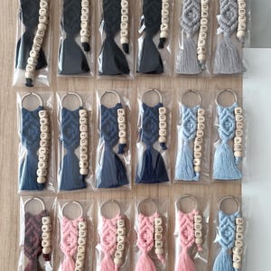 Customizable Macrame Name Keychain with a lots color options. 44 different rope colors and 10 different hook types, Perfect gift ideas for friends and family. 
Macrame Name Keyring, Macrame Wedding favors, Bridesmaid Proposals, will you be my bridesmaids, maid of honor gift, matron of honor gifts
gift for her, gifts for friends, gifts for friends and co-workers, macrame bag charm, birthday gifts ideas, mothers day gifts, womens day gifts, gift for mom, gift for women, gift for bridesmaid