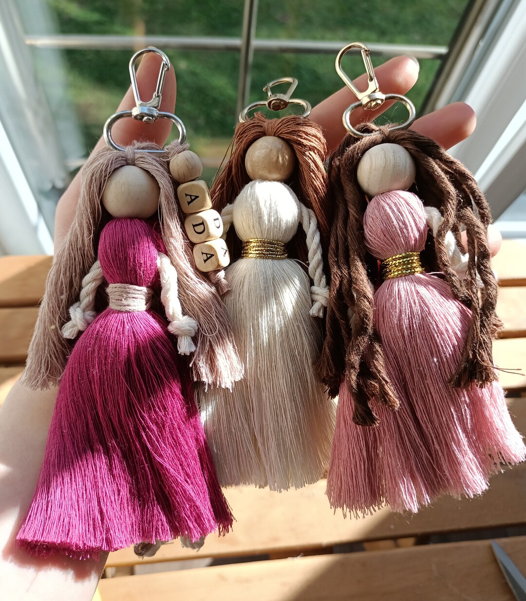 Macrame Doll Keychain Bridesmaid Proposal Wedding Gift Etsy
