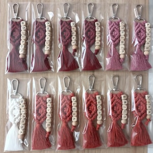 Macrame Keychain,Macrame Name Keychain, Personalized Name Keychain , Macrame Custom Name Keychain for Bridesmaids,  Bridesmaid gift , Bridal Shower Favors, Bridesmaid Proposal, Matron of Honor Gifts , Bachelorette Gifts, Bridal Shower Gifts, Maid of Honor Gift, Be my Bridesmaid Gifts, Church Gifts, Wedding Favors, Maid of Honor Gifts, Tie the Knot Gifts, Gift for Her, Gift For Friends, Macrame Name keychain, Bridesmaid Favors, Christmas Gifts, Happy Holiday Gifts