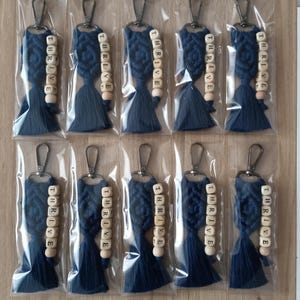 Customizable Macrame Name Keychain with a lots color options. 44 different rope colors and 10 different hook types, Perfect gift ideas for friends and family. 
Macrame Name Keyring, Macrame Wedding favors, Bridesmaid Proposals, will you be my bridesmaids, maid of honor gift, matron of honor gifts
 gifts for her, gifts for friends, christmas gifts for friends and co-workers, macrame bag charm, birthday gifts ideas, baby shower gifts, teacher appreciation gifts, co-worker gifts, mothers day gifts