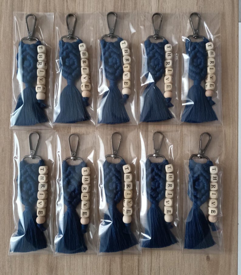 Customizable Macrame Name Keychain with a lots color options. 44 different rope colors and 10 different hook types, Perfect gift ideas for friends and family. 
Macrame Name Keyring, Macrame Wedding favors, Bridesmaid Proposals, will you be my bridesmaids, maid of honor gift, matron of honor gifts
 gifts for her, gifts for friends, christmas gifts for friends and co-workers, macrame bag charm, birthday gifts ideas, baby shower gifts, teacher appreciation gifts, co-worker gifts, mothers day gifts