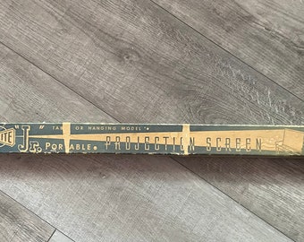 Vintage Da-lite  Jr portable project screen table or hanging model 24&quot; x 18&quot;