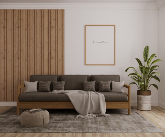 Wood panel sofa deals