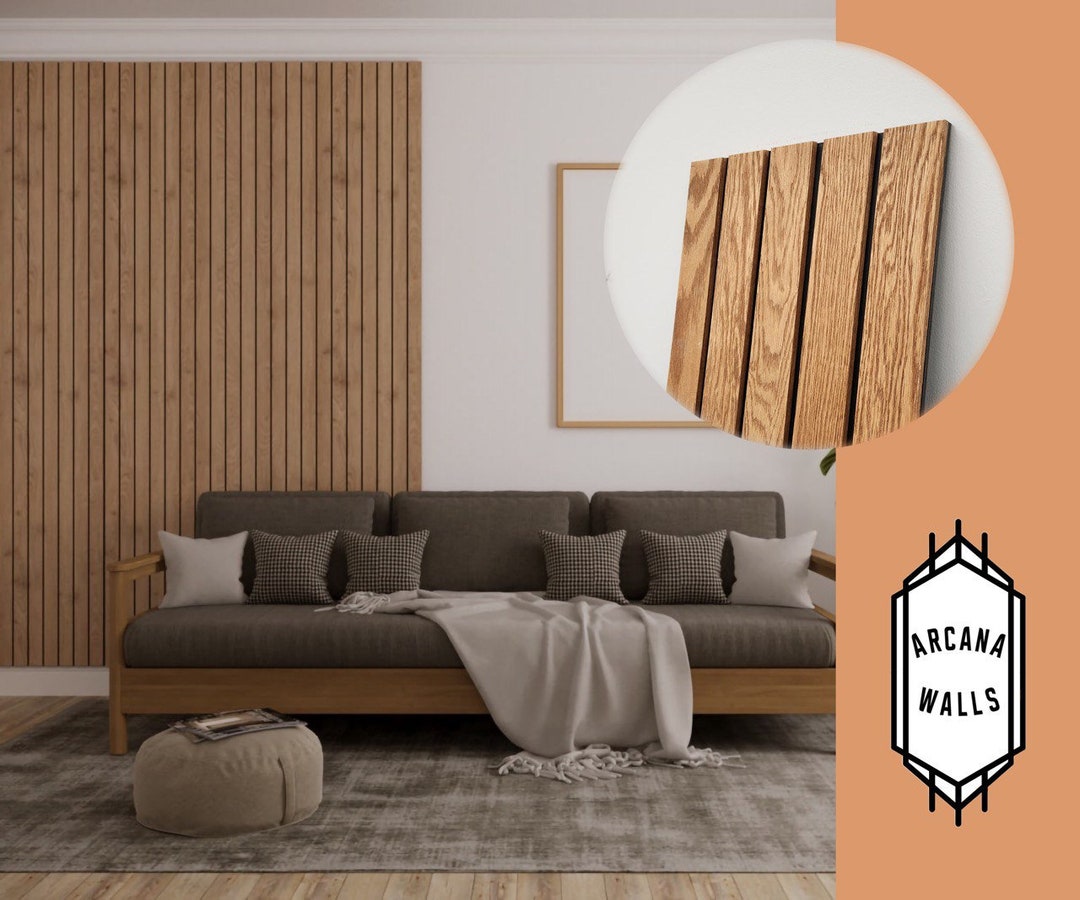 Real Wood Wall Panel 3D Wood Slat Wood Strip Wall Decoration Etsy