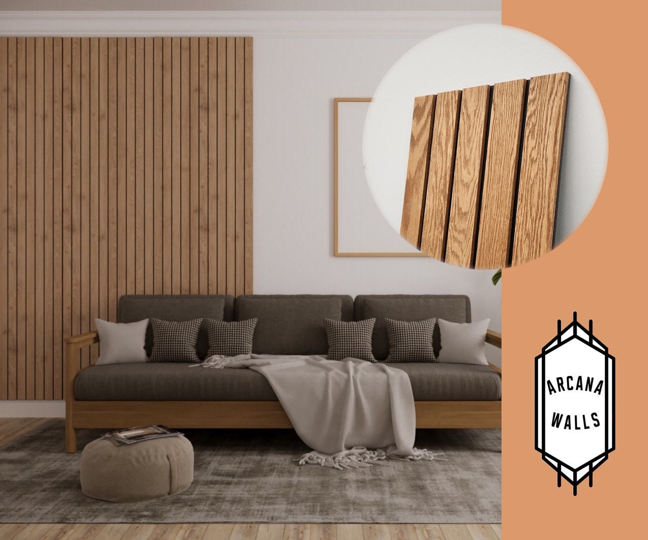 Slatpanel | Luxury Oiled Oak | Non-Acoustic Wide Slat Wood Wall Panels | Premium Wood Finish | 94.49 x 25.20