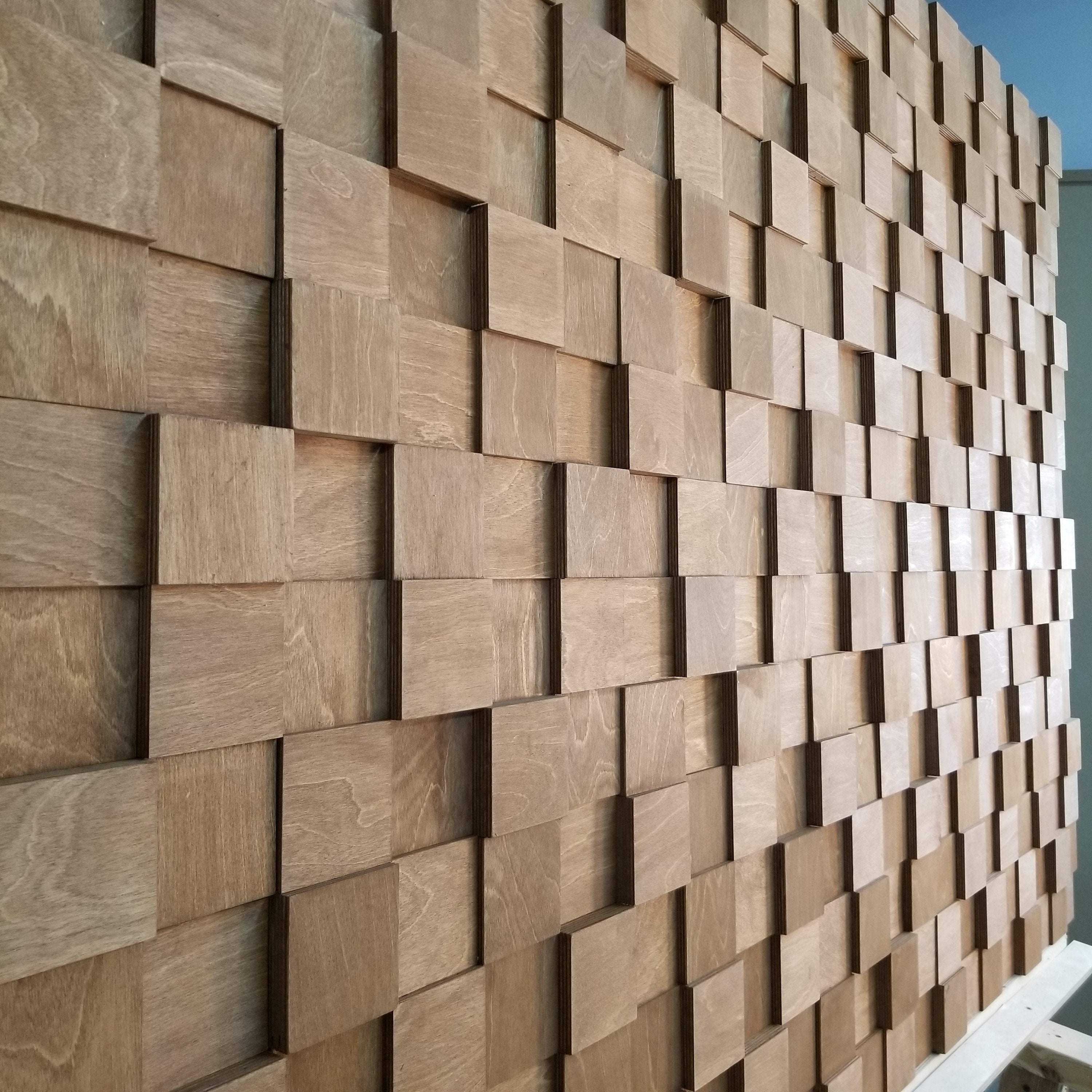 Natural Oak 3D Slats. Wide Oak Panels. 3D Wooden Panels. Wall