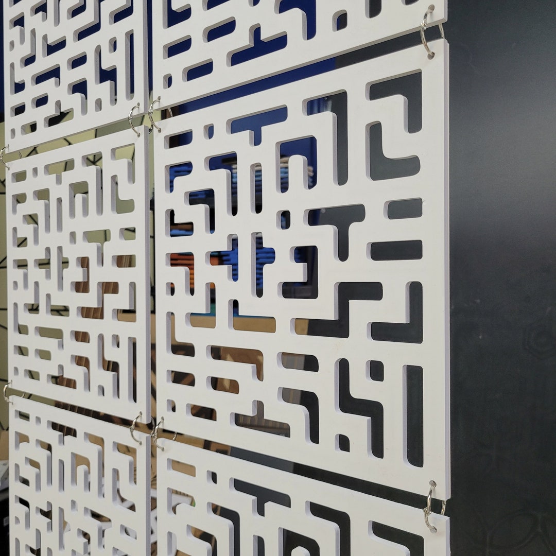 Modern Hanging Partition Tiles Wall Hanging for Living Room Wall Cover