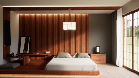 Wood Slat Wall, Wooden Wall Panel, 3D Wall Panels, Decorative Panel, Room  Interior 