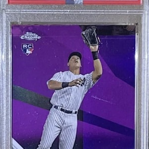 2017 Aaron Judge Topps Chrome Pink Refractor Mint PSA 9 Rookie Yankees Home Run Low Population Card Extremely Rare!!!