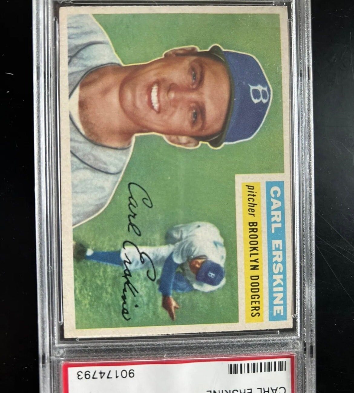 Carl Erskine Hand Signed Autographed Los Angeles Dodgers Jersey