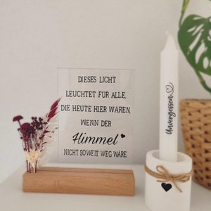 Memorial plaque - wedding decoration