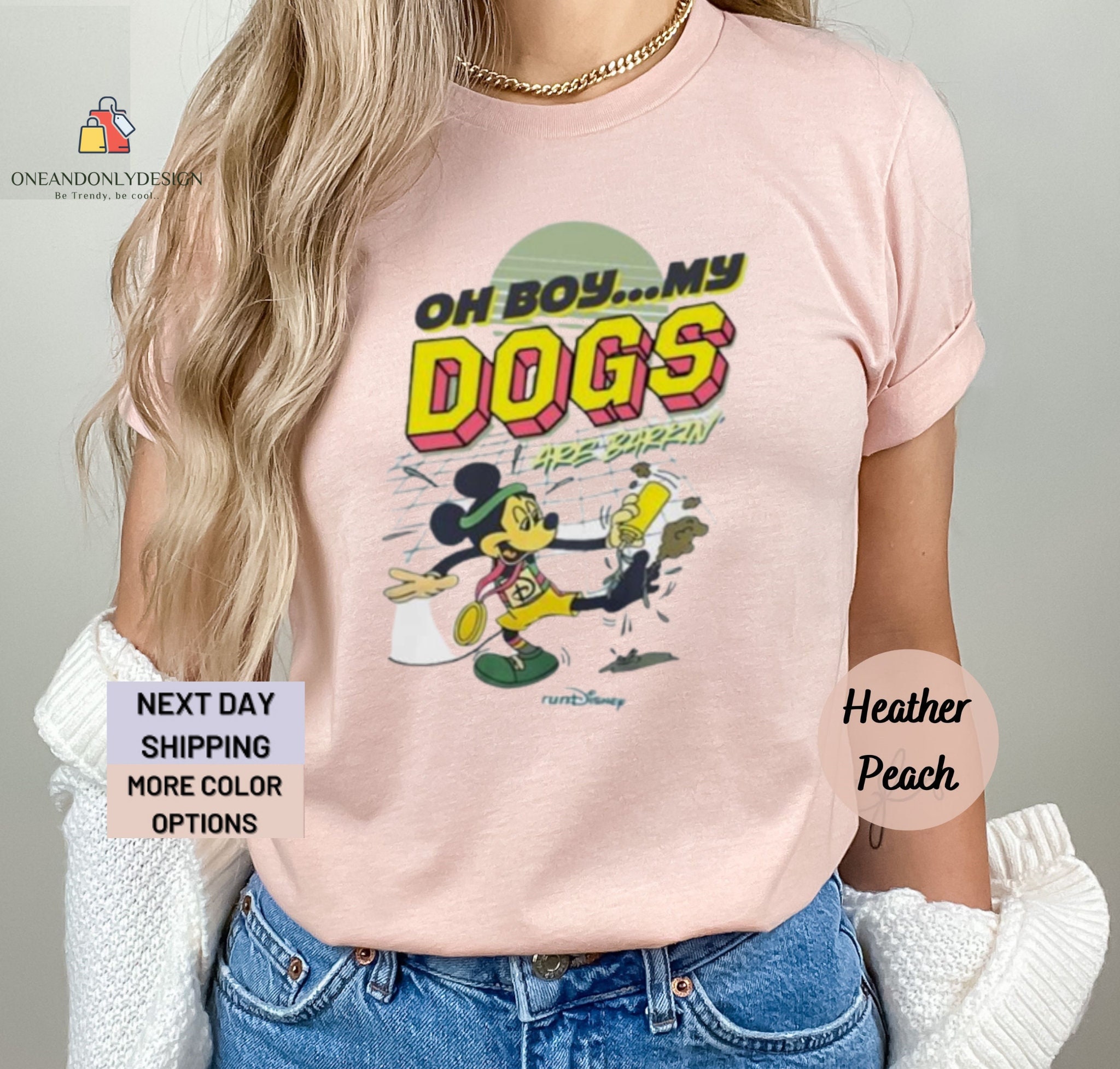 Mickey Oh Boy My Dogs Are Barking Shirt, Mickey Funny Unisex Tee