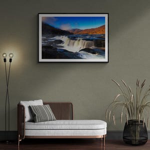 View of West Virginia Waterfalls Autumn Landscape Color Photography Print 2 of 4