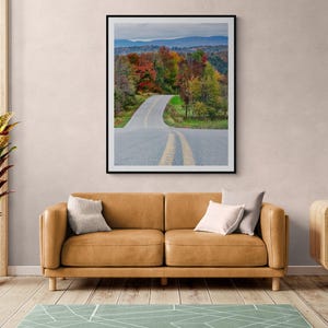 The Long and Winding Road to the Green Mountains Vermont Autumn Landscape
