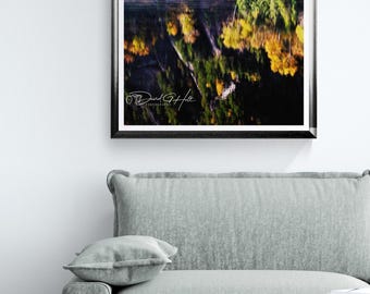 Dramatic Adirondack Cliff and Fall Tree Art