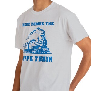 Lions proud Get on the hype train Detroit Unisex Heavy Cotton Tee