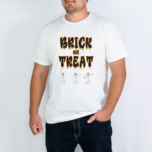 Brick or Treat Halloween Skeleton T-shirt