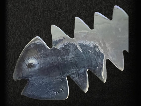 Vintage Fish Bones Skeleton .925 Silver Taxco Ear… - image 3