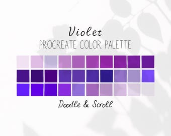 Paleta de colores violeta de Procreate