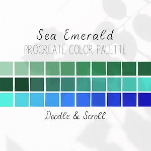 Sea Emerald Procreate Color Palette