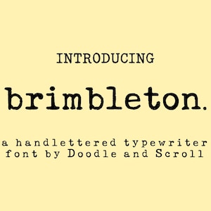 Brimbleton - Handwritten Vintage Typewriter Serif Font